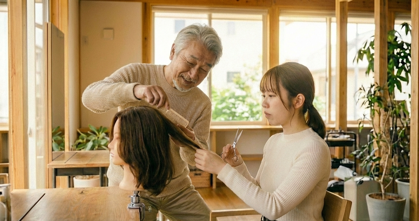 先輩からアシスタントへの教育